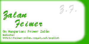 zalan feimer business card
